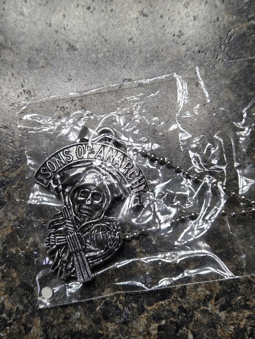 Sons of Anarchy Skull Logo Costume Jewlery Pendant Necklace - Silver